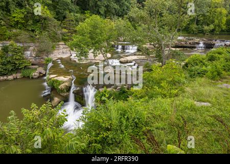 Upper Cataract Falls Am Mill Creek Stockfoto