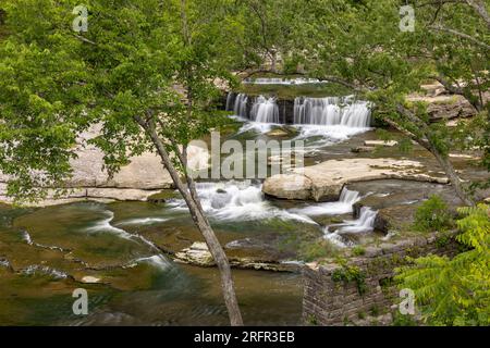 Upper Cataract Falls Am Mill Creek Stockfoto