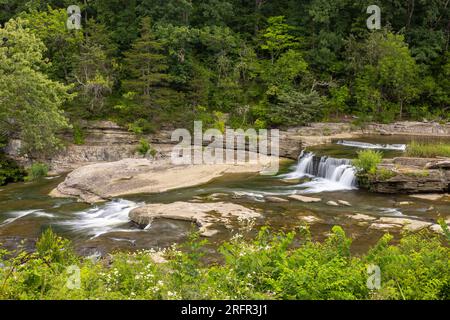 Upper Cataract Falls Am Mill Creek Stockfoto