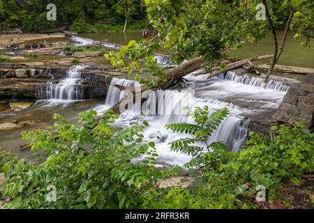 Upper Cataract Falls Am Mill Creek Stockfoto