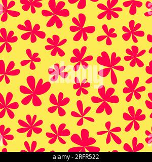 Trendiges, pinkes, nahtloses Blumenmuster Stock Vektor