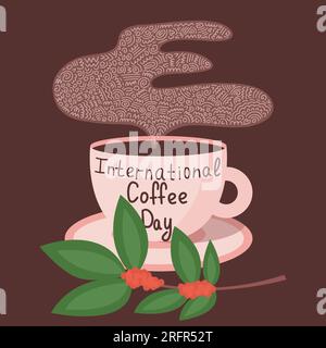 Kaffeetasse mit Rauch Stock Vektor