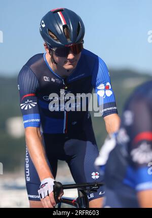 Groupama - FDJ-Gewinner während der Clasica San Sebastian 2023, UCI World Tour Radrennen, Donostia - Donostia (230,3 km) am 29. Juli 2023 in Spanien - Foto Laurent Lairys / DPPI Stockfoto