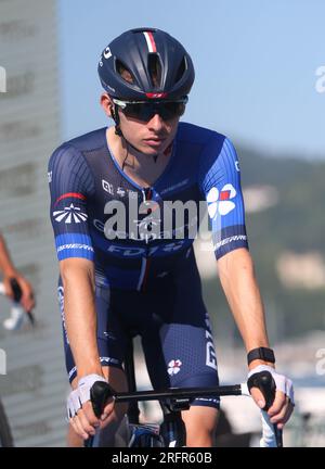 Groupama - FDJ-Gewinner während der Clasica San Sebastian 2023, UCI World Tour Radrennen, Donostia - Donostia (230,3 km) am 29. Juli 2023 in Spanien - Foto Laurent Lairys / DPPI Stockfoto