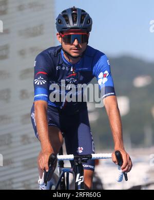 MOLARD Rudy von Groupama – FDJ-Gewinner beim Clasica San Sebastian 2023, UCI World Tour Radrennen, Donostia – Donostia (230,3 km) am 29. Juli 2023 in Spanien – Foto Laurent Lairys/DPPI Stockfoto