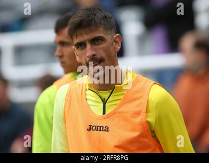 Villarreals Gerard Moreno während des Sela-Cup-Spiels zwischen OCG Nizza und Villareal CF in St. James's Park, Newcastle, Samstag, den 5. August 2023. (Foto: Michael Driver | MI News) Guthaben: MI News & Sport /Alamy Live News Stockfoto