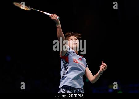 Sydney, Australien. 05. Aug. 2023. Yuki Fukushima aus Japan in Aktion beim Doppel-Frauenspiel am 5. Tag der SATHIO GROUP Australian Badminton Open 2023 zwischen Japan und Korea am 5. August 2023 im Quaycenter in Sydney, Australien. Kredit: IOIO IMAGES/Alamy Live News Stockfoto