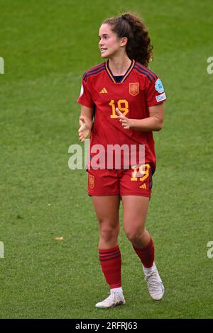 Leuven, Belgien. 30. Juli 2023. Laia Martret (19) aus Spanien, das während eines Fußballspiels zwischen Frauen unter 19 Mannschaften Spaniens und Deutschlands beim UEFA-Finale für Frauen unter 19 Jahren am Freitag, den 30. Juli 2023 in Leuven, Belgien, gezeigt wurde. Kredit: Sportpix/Alamy Live News Stockfoto