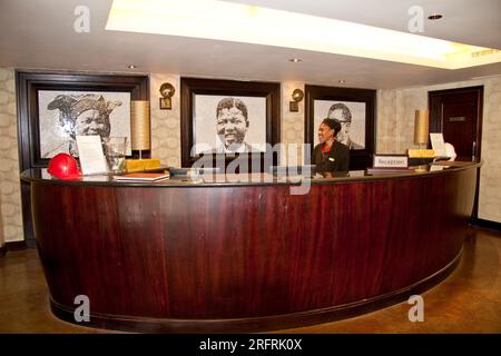 SOWETO HOTEL AM FREEDOM SQUARE ZU EHREN DER ANC-FÜHRER Stockfoto