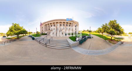 360 Grad Panorama Ansicht von 360 rechteckiges Foto des Oklahoma Judicial Center Building