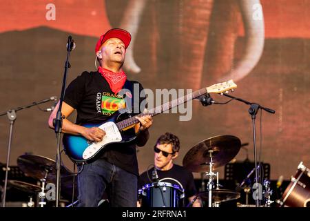 FLORENZ, ITALIEN - 17. JUNI: Tom Morello tritt am 17. Juni 2023 in Florenz auf der Firenze Rocks 2023 auf. (Foto: Roberto Finizio/NurPhoto) Stockfoto