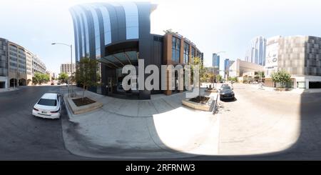 360 Grad Panorama Ansicht von Austin, TX, USA - 24. Juli 2023: 360 rechteckiges Foto von Tommie Austin JDV by Hyatt