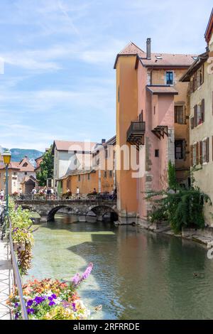 Pont Morens, Passage de l'Isle, Vieille Ville, Annecy, Haute-Savoie, Auvergne-Rhône-Alpes, Frankreich Stockfoto