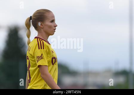 Regensburg, Deutschland. 05. Aug. 2023. Regensburg, Deutschland, August 5. 2023: Radka Paulenova (Sparta Prag) während des internationalen Freundschaftsspiels zwischen dem FC Bayern München und Sparta Prag im Sportpark am Brandlberg, Regensburg. (Sven Beyrich/SPP) Kredit: SPP Sport Press Photo. Alamy Live News Stockfoto