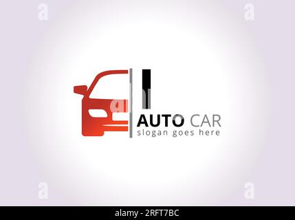 Brief I: Design-Vorlage für das Auto-Logo Inspiration, Vektorabbildung, Fahrzeuglogo, Fahrzeuglogo Stock Vektor