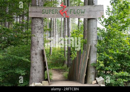 Rychlebske Stezky, Rychleby Versuche in Tschechien super Flow Trail Stockfoto