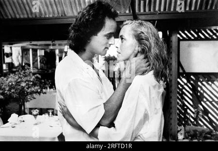 Art Malik, Greta Scacchi, am Set des australischen Films, 'Turtle Beach', Village Roadshow Pictures-Australia, Warner Bros., 1992 Stockfoto