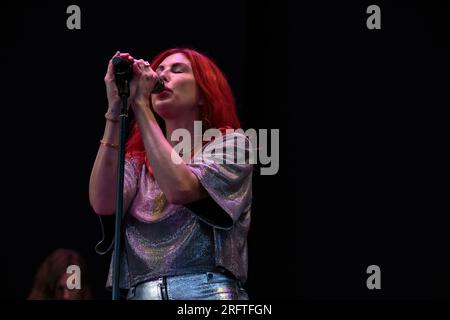 Toronto, Kanada. 04. Aug. 2023. Phantogramm auf der Budweiser Bühne, zur Unterstützung von Queens of the Stone Age „The End is Nero“ Tour Credit: Bobby Singh/Alamy Live News Stockfoto