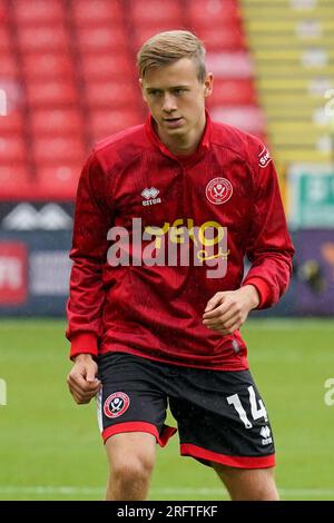 Sheffield, Großbritannien. 05. Aug. 2023. Sheffield United Billy Blacker beim Sheffield United FC gegen VfB Stuttgart FC Pre-Season Friendly Match in Bramall Lane, Sheffield, Großbritannien am 5. August 2023 Gutschrift: Jede zweite Media/Alamy Live News Stockfoto