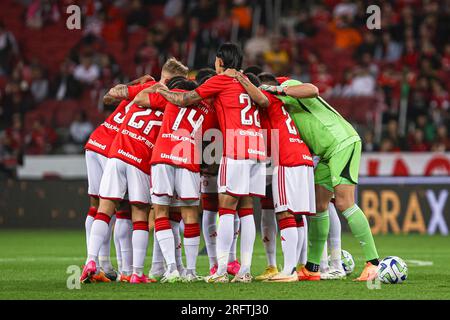 Porto Alegre, Brasilien. 05. Aug. 2023. RS – PORTO ALEGRE – 05/08/2023 – BRASILEIRO A 2023, INTERNACIONAL X CORINTHIANS – Internacionale Spieler vor dem Spiel gegen die Korinther im Beira-Rio-Stadion für die Campeonato Brasileiro A 2023. Foto: Maxi Franzoi/AGIF Credit: AGIF/Alamy Live News Stockfoto