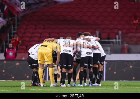 Porto Alegre, Brasilien. 05. Aug. 2023. RS – PORTO ALEGRE – 05/08/2023 – BRASILEIRO A 2023, INTERNACIONAL X CORINTHIANS – korinthische Spieler vor dem Spiel gegen Internacional im Beira-Rio-Stadion für Campeonato Brasileiro A 2023. Foto: Maxi Franzoi/AGIF/Sipa USA Kredit: SIPA USA/Alamy Live News Stockfoto
