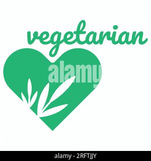 Veganes Symbol. Bio, Ökologie, Bio-Logo und -Emblem Stock Vektor