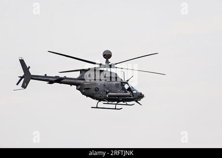 Kroatischer Militär-OH-58D Kiowa-Krieger-Hubschrauber auf der Varazdin Airshow Stockfoto