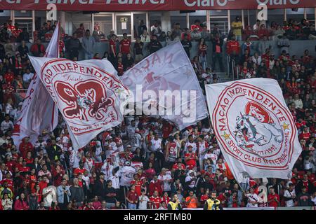 Porto Alegre, Brasilien. 05. Aug. 2023. RS – PORTO ALEGRE – 05/08/2023 – BRASILEIRO A 2023, INTERNACIONAL X CORINTHIANS – Internacional Fans während eines Spiels gegen Korinther im Beira-Rio-Stadion für die brasilianische Meisterschaft A 2023. Foto: Maxi Franzoi/AGIF Credit: AGIF/Alamy Live News Stockfoto