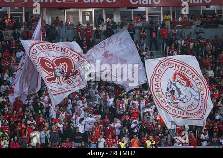 Porto Alegre, Brasilien. 05. Aug. 2023. RS – PORTO ALEGRE – 05/08/2023 – BRASILEIRO A 2023, INTERNACIONAL X CORINTHIANS – Internacional Fans während eines Spiels gegen Korinther im Beira-Rio-Stadion für die brasilianische Meisterschaft A 2023. Foto: Maxi Franzoi/AGIF/Sipa USA Kredit: SIPA USA/Alamy Live News Stockfoto