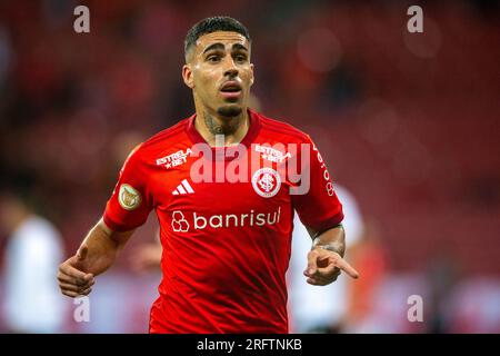 Porto Alegre, Brasilien. 05. Aug. 2023. Gabriel von Internacional, während des Spiels zwischen Internacional und Corinthians, für die brasilianische Serie A 2023, im Beira-Rio Stadion, in Porto Alegre am 05. August. Foto: Max Peixoto/DiaEsportivo/Alamy Live News Kredit: DiaEsportivo/Alamy Live News Stockfoto