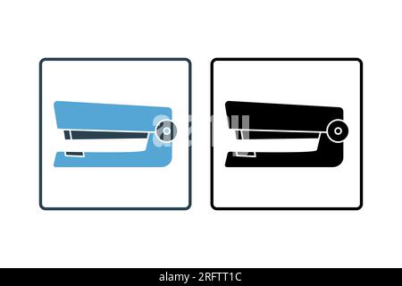 Heftersymbol. Symbol für Schreibwaren. Solider Symbolstil. Einfache Vektorkonstruktion editierbar Stock Vektor