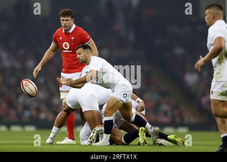 Cardiff, Großbritannien. 05. Aug. 2023. Danny Care von England in Aktion. Spiel der Vodafone Summer Series 2023, Wales gegen England im Fürstentum-Stadion in Cardiff am Samstag, den 5. August 2023. Bild von Andrew Orchard/Andrew Orchard Sportfotografie/Alamy Live News Credit: Andrew Orchard Sportfotografie/Alamy Live News Stockfoto