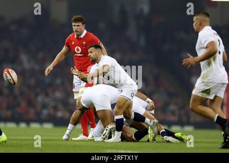 Cardiff, Großbritannien. 05. Aug. 2023. Danny Care von England in Aktion. Spiel der Vodafone Summer Series 2023, Wales gegen England im Fürstentum-Stadion in Cardiff am Samstag, den 5. August 2023. Bild von Andrew Orchard/Andrew Orchard Sportfotografie/Alamy Live News Credit: Andrew Orchard Sportfotografie/Alamy Live News Stockfoto