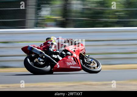 Suzuka, JAPAN, 5. August 2023. Yoshiyuki Sugai aus Japan im Team SUGAI MOTO BUM RACING JAPAN Honda CBR1000RR-R Fireblade SP Category EWC während des 44. Coca-Cola Suzuka 8hr Endurance Race 2023, Suzuka Japan. Kredit: Ivica Glavas/Speed Media/Alamy Live News Stockfoto