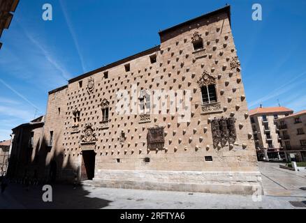 Casa de las Conchas palacio del renacimiento y actual biblioteca publica de Salamanca Stockfoto