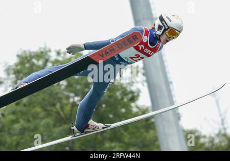 Szczyrk, Polen. 05. Aug. 2023. Remo Imhof während des Einzelwettbewerbs des FIS Ski Jumping Summer Grand Prixp in Wisla. (Foto: Damian Klamka/SOPA Images/Sipa USA) Guthaben: SIPA USA/Alamy Live News Stockfoto