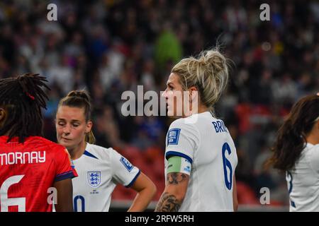 Suncorp Stadion, Brisbane - Juli 22 2023: Millie Bright for England Women während ihres Fußballspiels 2023 gegen Haiti Stockfoto