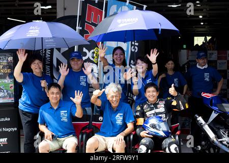 Suzuka, JAPAN, 6. August 2023. Yamaha-Mitarbeiter beim 44. Coca-Cola Suzuka 8hr Endurance Race 2023 in Suzuka, Japan. Kredit: Ivica Glavas/Speed Media/Alamy Live News Stockfoto