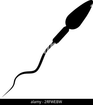 Abbildung: Silhouette der Spermien. Stock Vektor