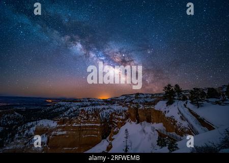 Milchstraße über Bryce Canyon National Park, Utah, USA Stockfoto
