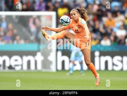 Sydney, Australien. 6. Aug. 2023. Lieke Martens aus den Niederlanden kontrolliert den Ball während der Runde des 16. Spiels zwischen den Niederlanden und Südafrika bei der FIFA Women's World Cup 2023 in Sydney, Australien, am 6. August 2023. Kredit: Zhang Chen/Xinhua/Alamy Live News Stockfoto