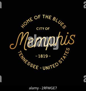 Memphis, Tennessee Vector Designvorlage. Memphis Logo. Vektor und Illustration. Stock Vektor