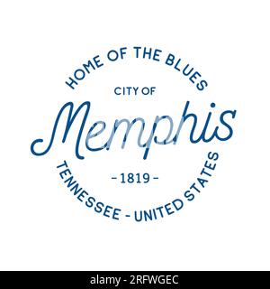 Memphis, Tennessee Vector Designvorlage. Memphis Logo. Vektor und Illustration. Stock Vektor