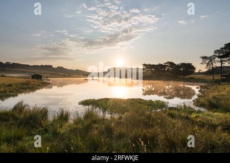 Sonnenaufgang am Knapps Loch, Inverclyde, Schottland Stockfoto