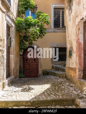 Malerischer Anblick in Sonnino, einem wunderschönen Dorf in der Provinz Latina, Latium, Zentralitalien. Stockfoto