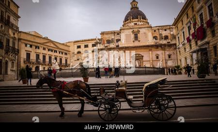 Palermo, Sizilien, Italien fantastische Piazza della Vergogna Stockfoto