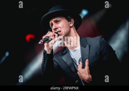 Darlington, Großbritannien. 5. Aug. 2023. Maximon Park tritt in der Darlington Arena auf. Kredit: Thomas Jackson/Alamy Live News Stockfoto