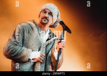 Darlington, Großbritannien. 5. Aug. 2023. James tritt in der Darlington Arena auf. Kredit: Thomas Jackson/Alamy Live News Stockfoto