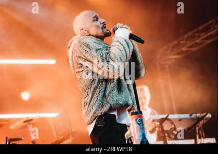 Darlington, Großbritannien. 5. Aug. 2023. James tritt in der Darlington Arena auf. Kredit: Thomas Jackson/Alamy Live News Stockfoto