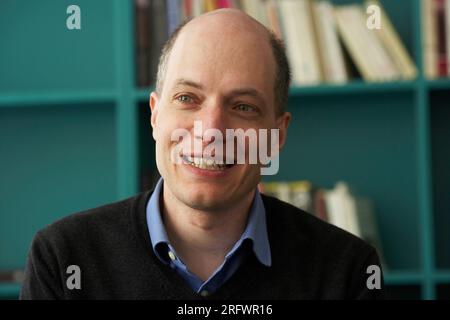 Alain de Botton, ein in der Schweiz geborener britischer Autor und Philosoph. Stockfoto